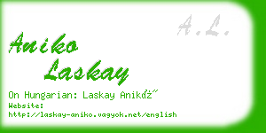 aniko laskay business card
